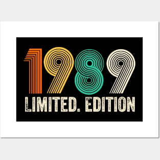 1989 Vintage 1989 Birthday Retro 1989 Posters and Art